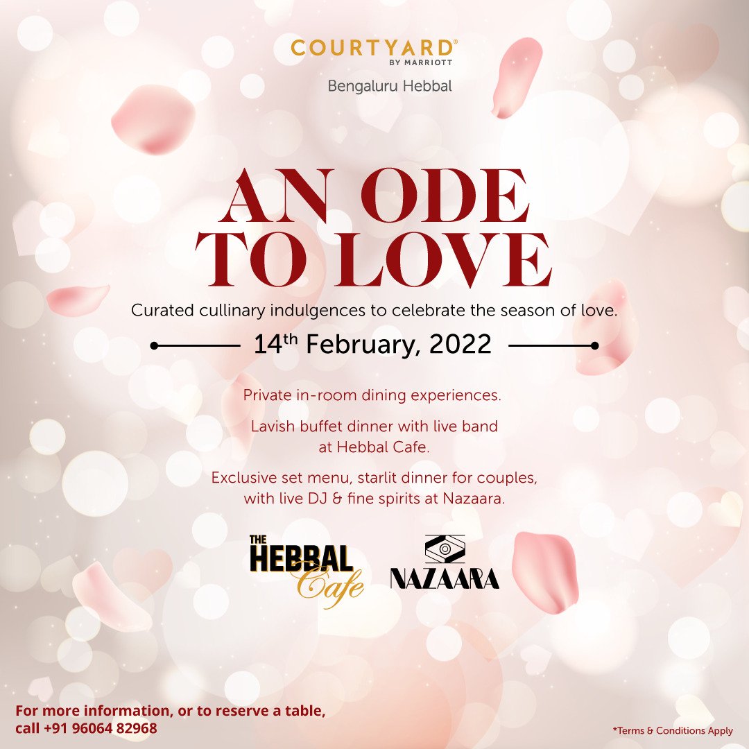 Cupid Strikes This Valentine’s Day at Courtyard by Marriott Bengaluru Hebbal