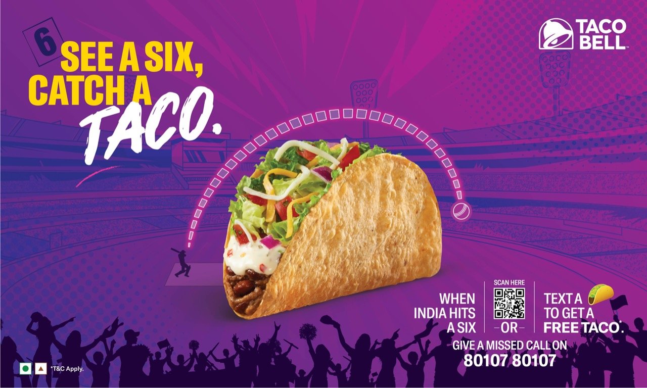 TACO BELL® INDIA CELEBRATES EVERY SIX WITH CRICKET FANS IN ‘SEE A SIX, CATCH A TACO’ CAMPAIGN