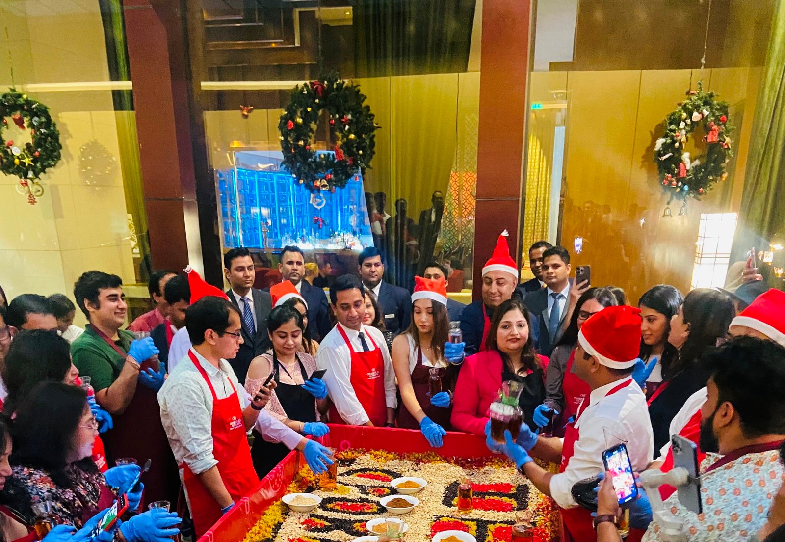 ‘Jingle and Mingle’ at the traditional Cake Mixing ceremony at Crowne Plaza New Delhi Okhla