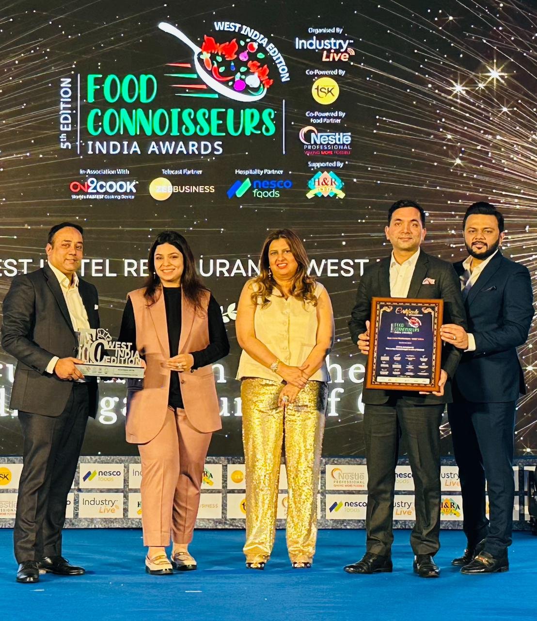 Citrus Junction at The Leela Gandhinagar wins “Best Restaurant – West India” Award